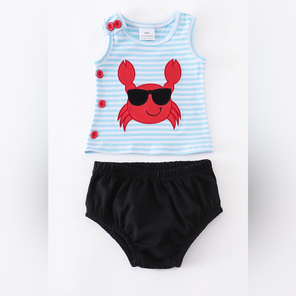 Striped Crab Baby Set